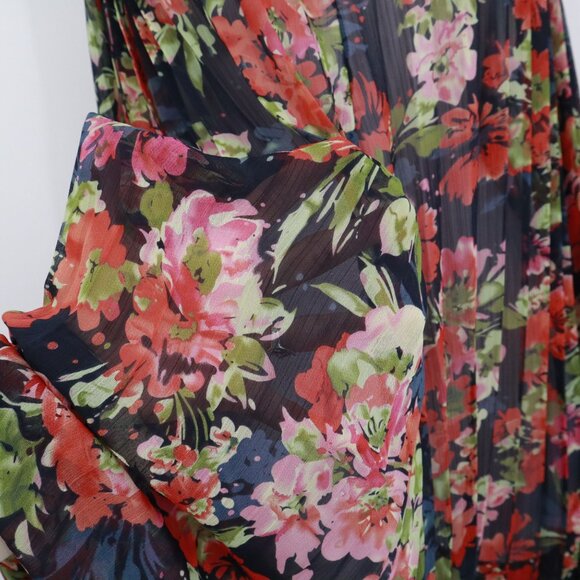 Black Sheep Pleated Mini Dress Womens XS Black Coquette Fairycore Bloomcore Boho - Picture 9 of 16